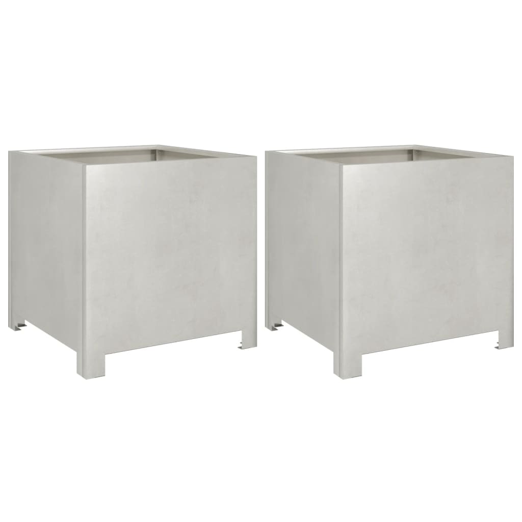 Vidaxx plantekasser 2 stk 40x40x40 cm rustfrit stål