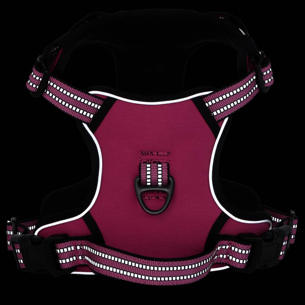 VidaXL hundesele med reflekterende striber justerbare s pink