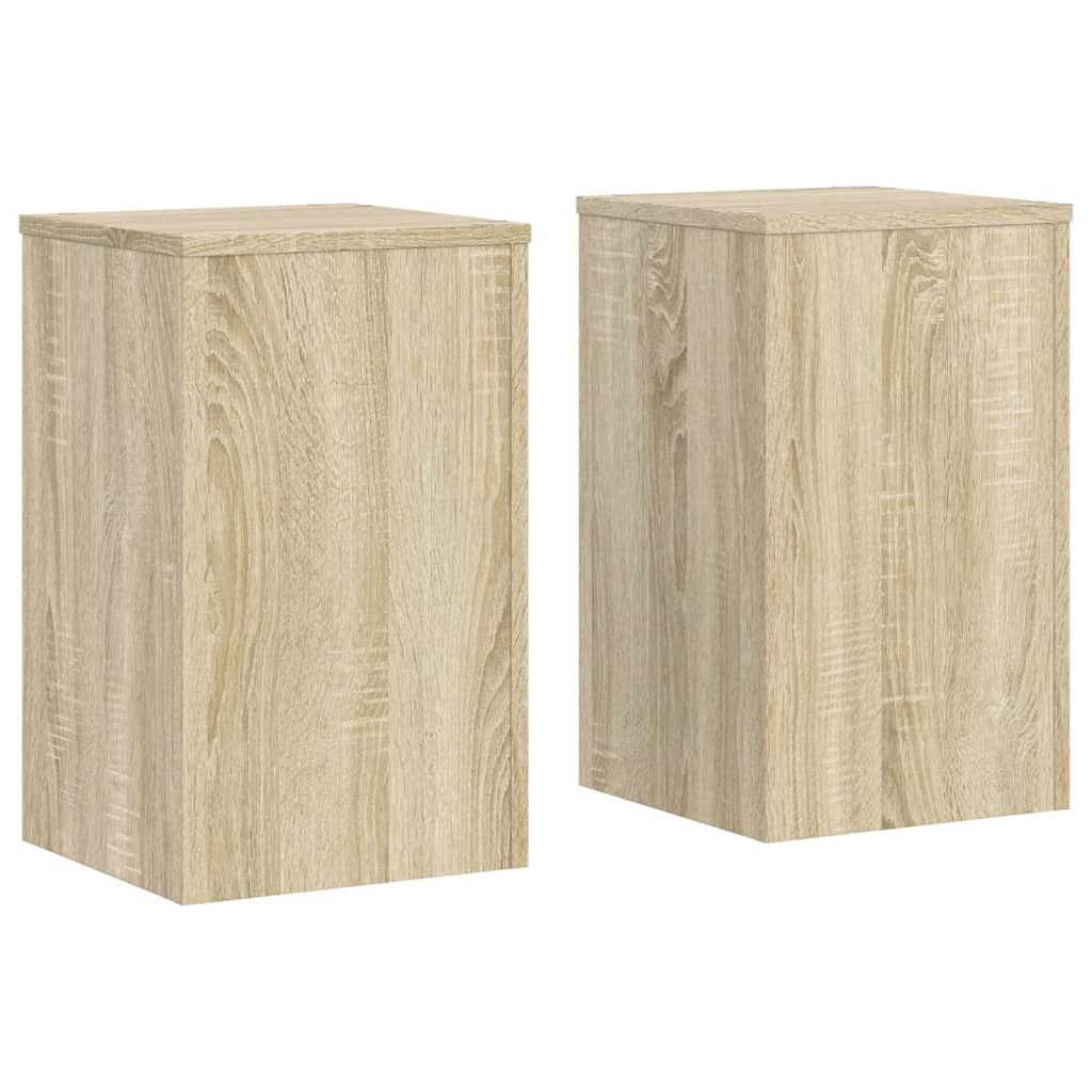 VidaXL plantestativer 2 stk 30x30x50 cm konstrueret træ sonoma eg