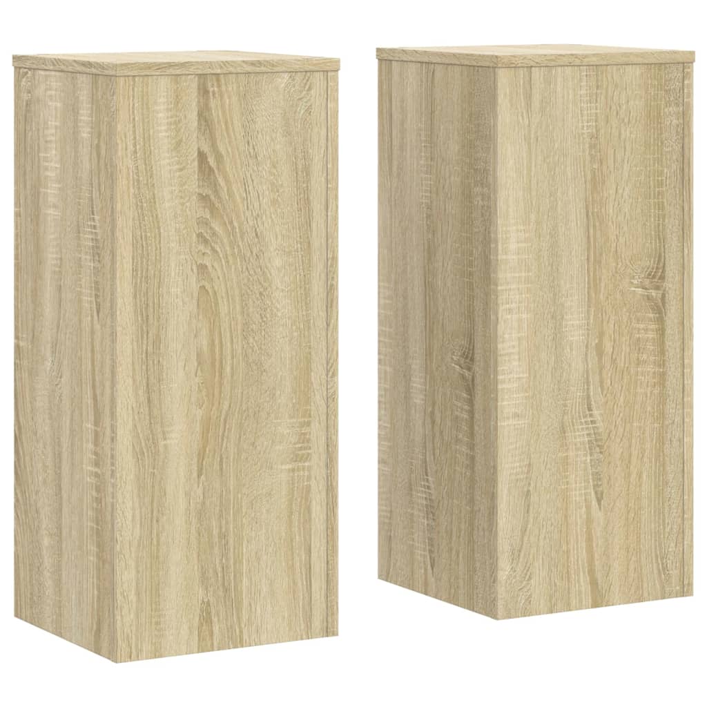VidaXL plantestativer 2 stk 30x30x70 cm konstrueret træ sonoma eg
