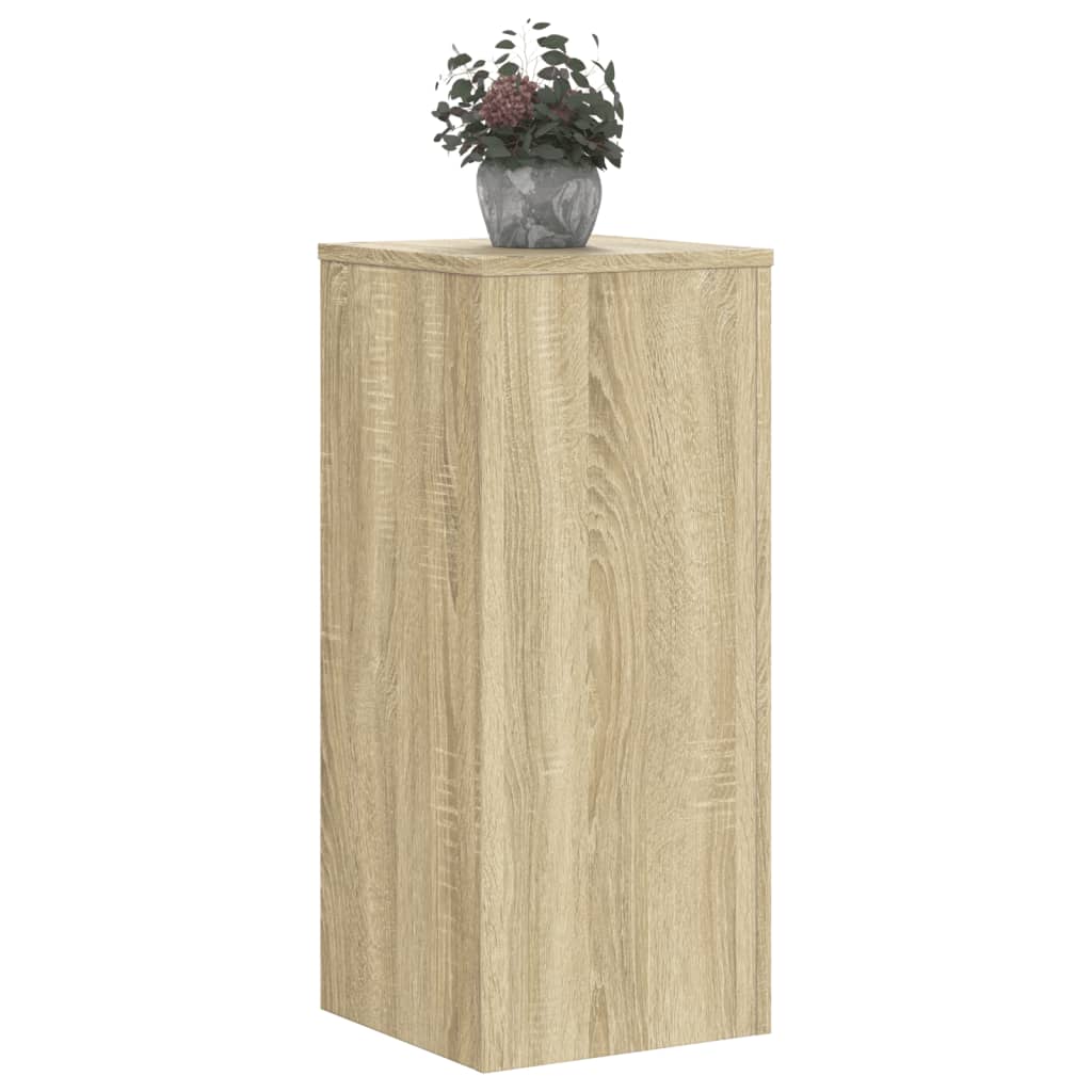 VidaXL plantestativer 2 stk 30x30x70 cm konstrueret træ sonoma eg