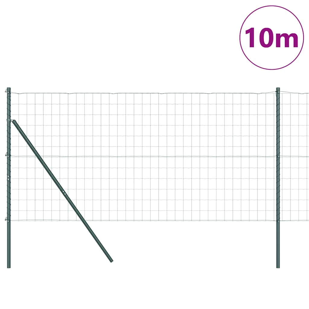 Vidaxxl hegn med stolpegrønt 1,2 x 10 m stål og PVC