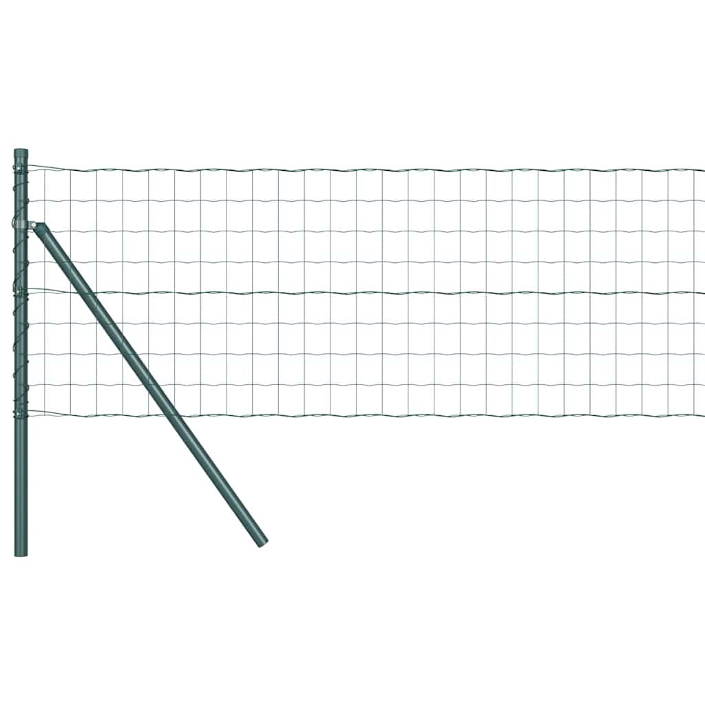 Vidaxxl hegn med stolpegrønt 0,4 x 10 m stål og PVC