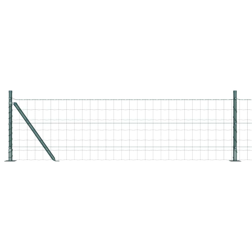 Vidaxl hek met paal groen 0,6 x 10 m staal en pvc
