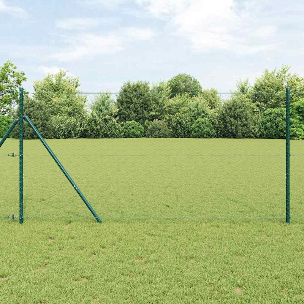 Vidaxl afrasteringspaal groen 25 x 1 m (25 mm gaas) staal