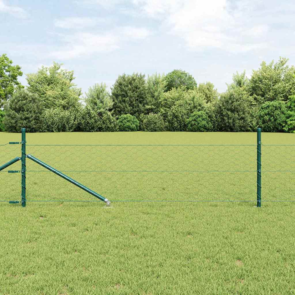 Vidaxl afrasteringspaal groen 10 x 0,4 m (50 mm mesh) staal en pvc
