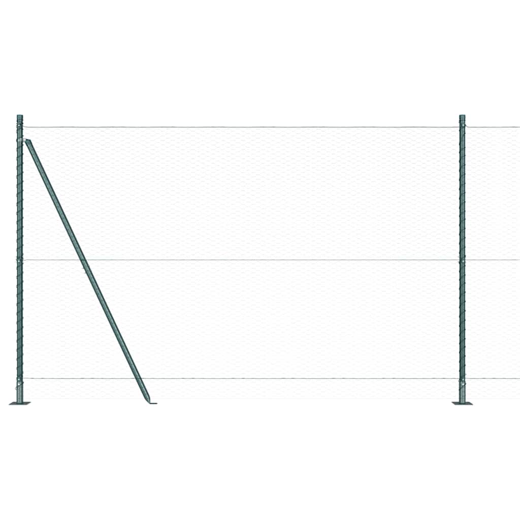Vidaxl afrasteringspaal groen 10 x 1,6 m (25 mm gaas) staal en pvc