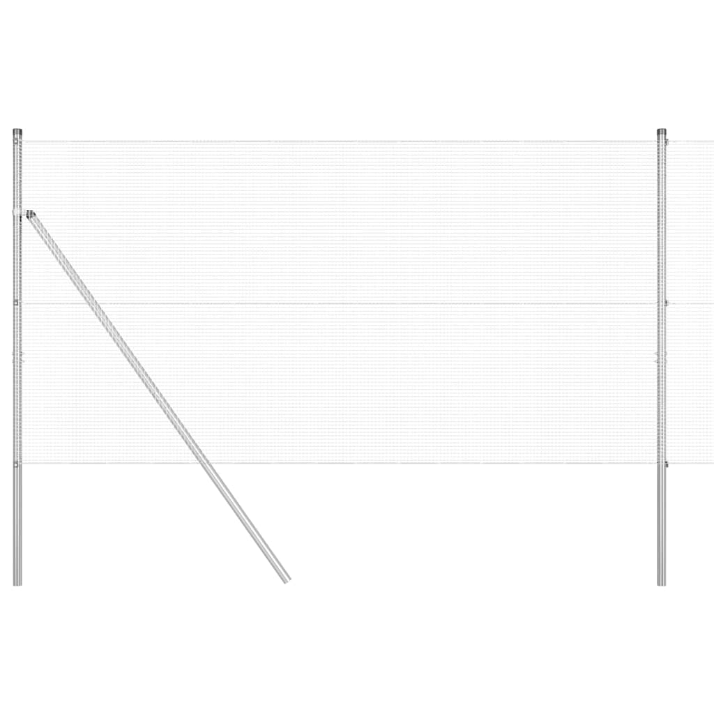 Vidaxl afrasteringspaal zilver 10 x 1,4 m (12 x 12 mm gaas) staal