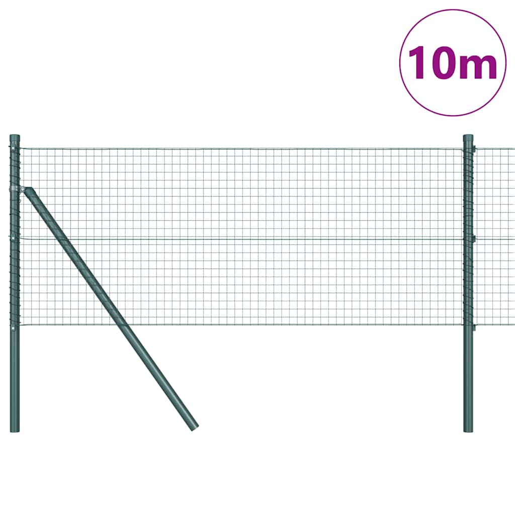 Vidaxl afrasteringspaal groen 10 x 0,8 m (25 x 25 mm gaas)