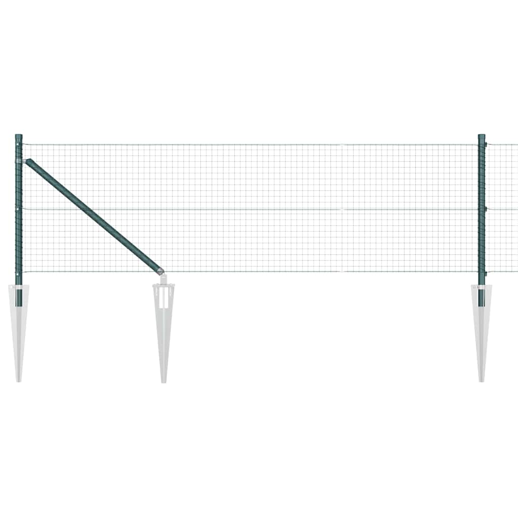 Vidaxl afrasteringspaal groen 10 x 0,8 m (25 x 25 mm gaas)
