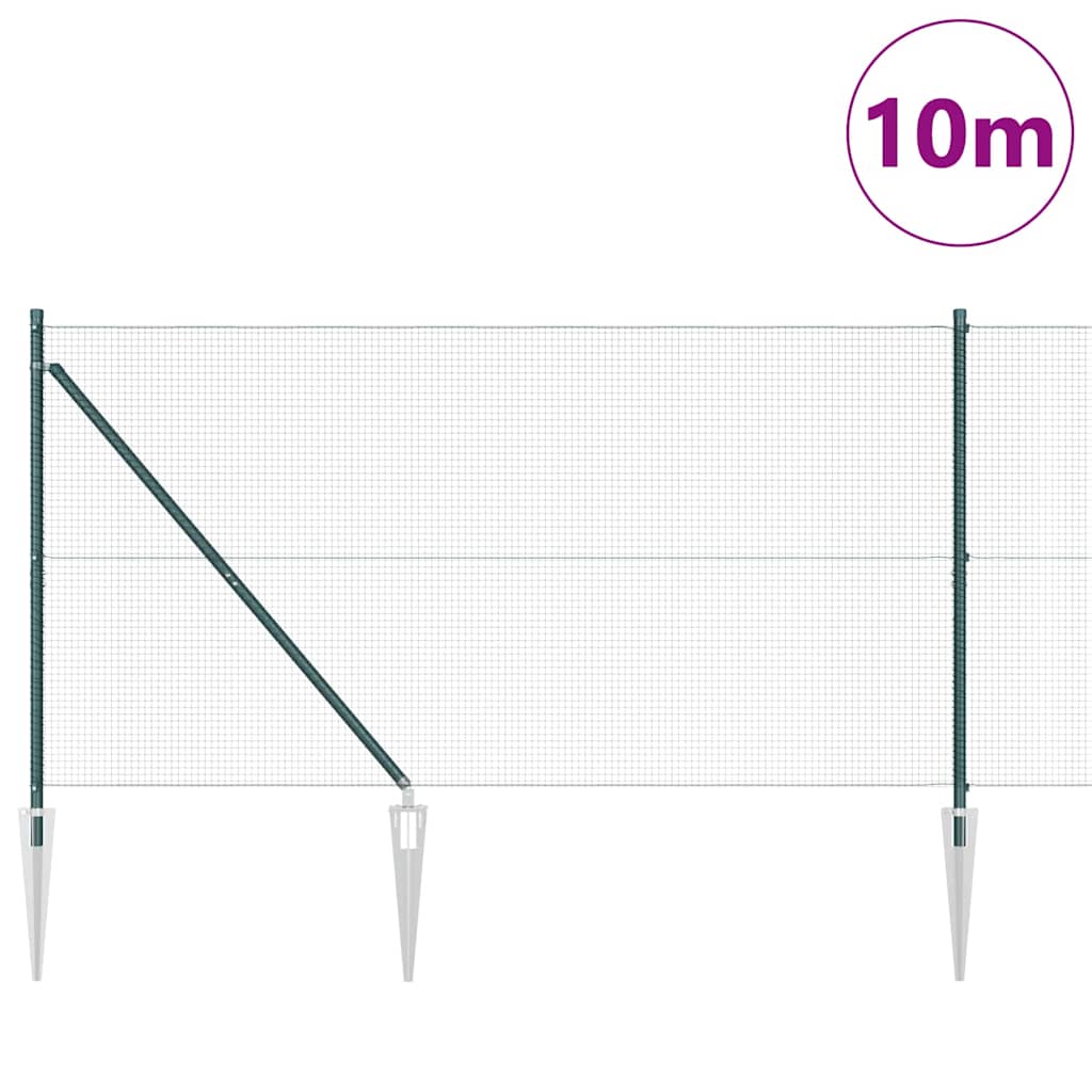Vidaxl afrasteringspaal groen 10 x 1,2 m (16 x 16 mm gaas)