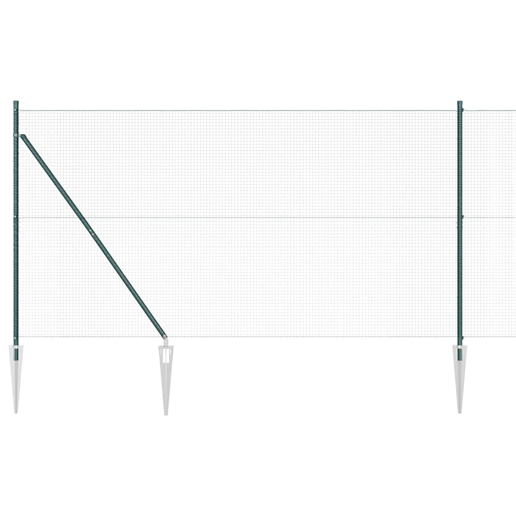 Vidaxl afrasteringspaal groen 10 x 1,4 m (19 x 19 mm gaas)