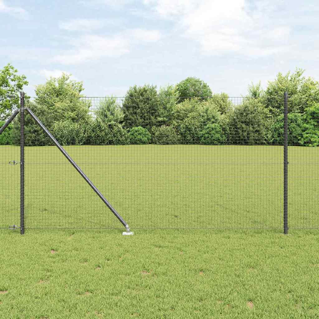 Vidaxl afrasteringspaal grijs 10 x 1 m (25 x 25 mm gaas) staal