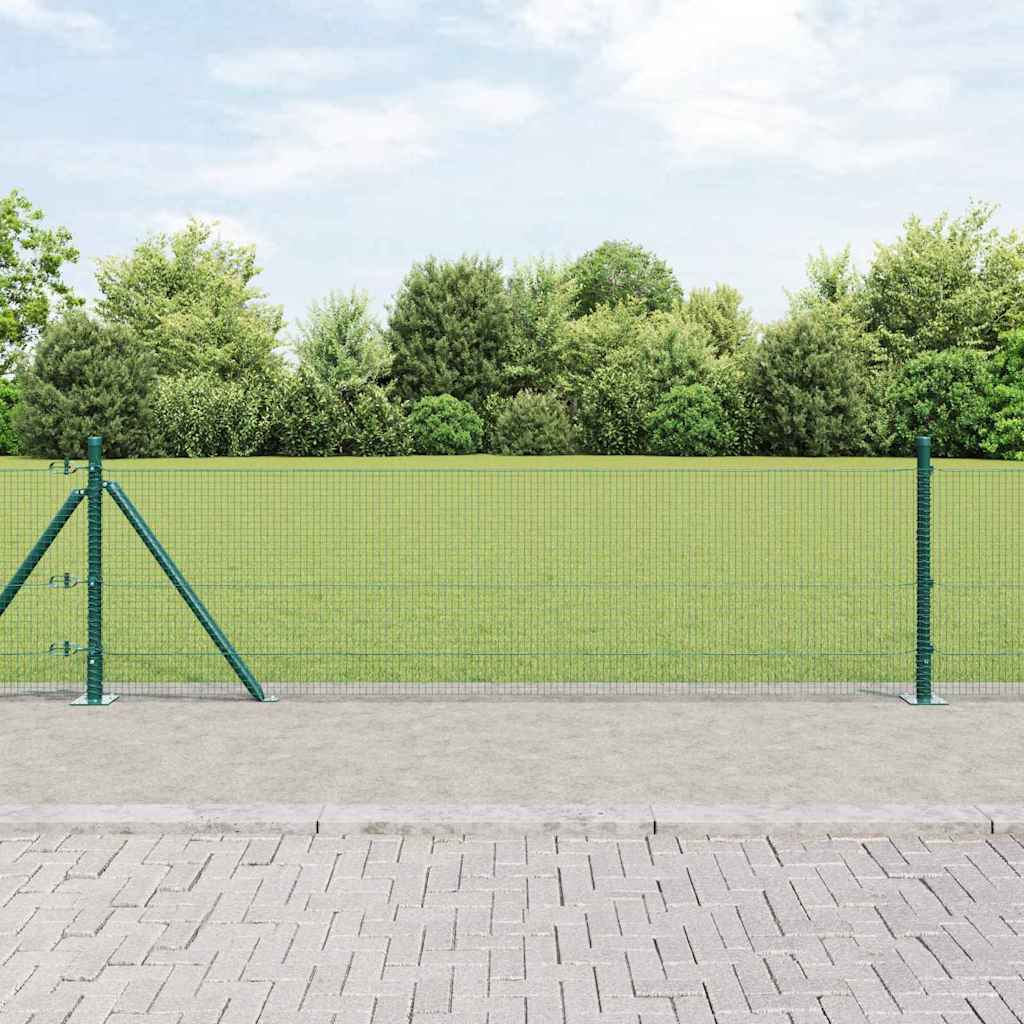Vidaxl afrasteringspaal groen 10 x 0,5 m (16 x 16 mm gaas) staal