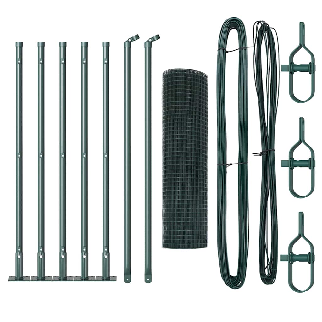 Vidaxl afrasteringspaal groen 10 x 0,6 m (25 x 25 mm gaas)