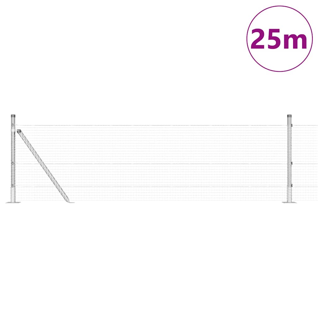 Vidaxl afrasteringspaal groen 25 x 0,5 m (19 x 19 mm mesh) staal