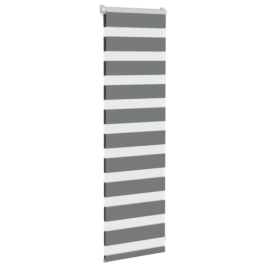 VidaXL zebra rullegardin 45x100 cm stofbredde 40,9 cm mørkegrå
