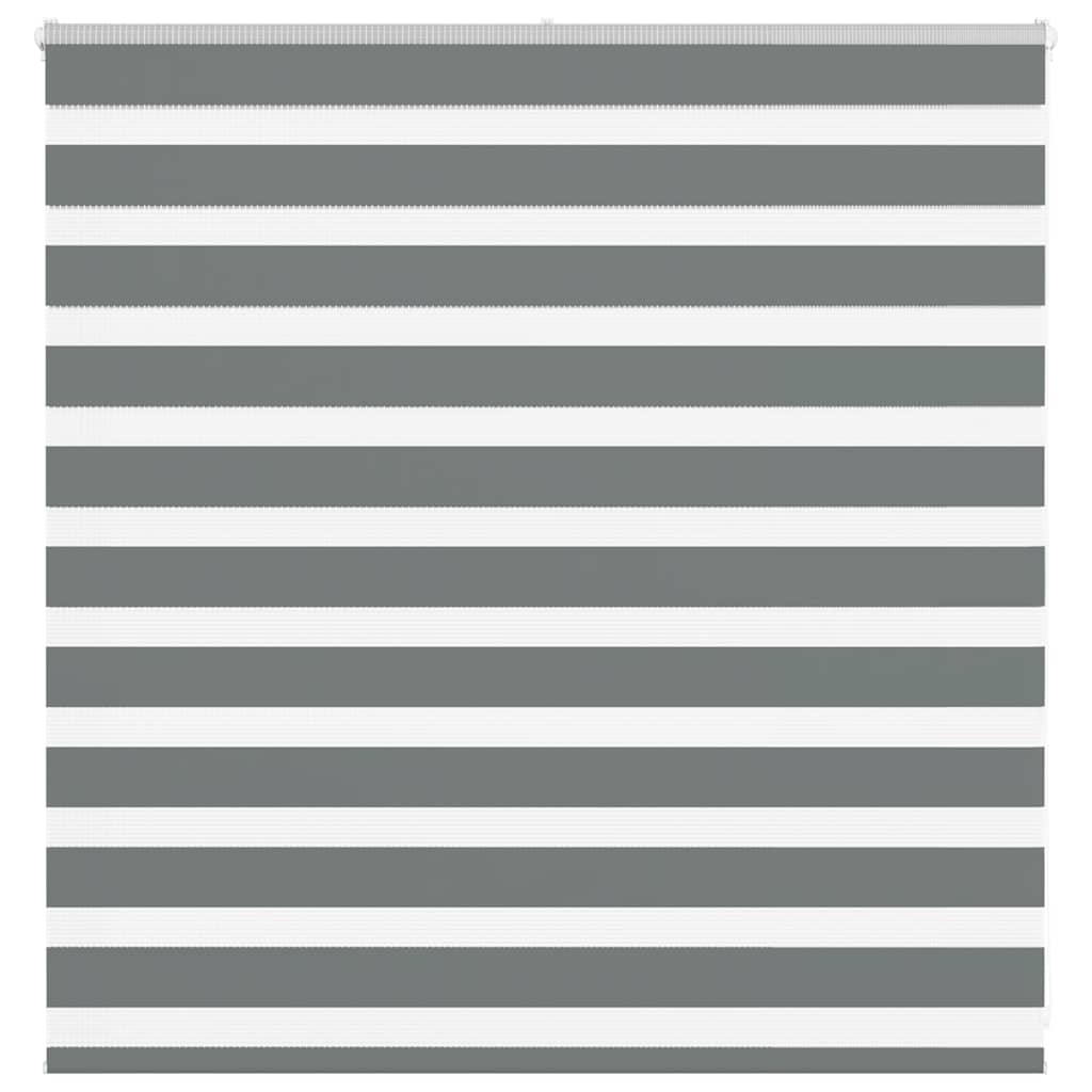 VidaXL zebra rullegardin 150x100 cm stofbredde 145,9 cm mørkegrå