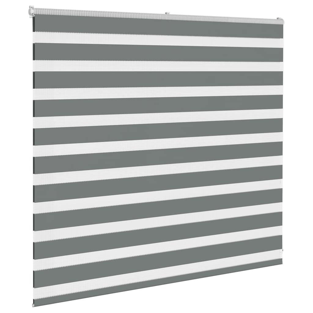 VidaXL zebra rullegardin 165x100 cm stofbredde 160,9 cm mørkegrå