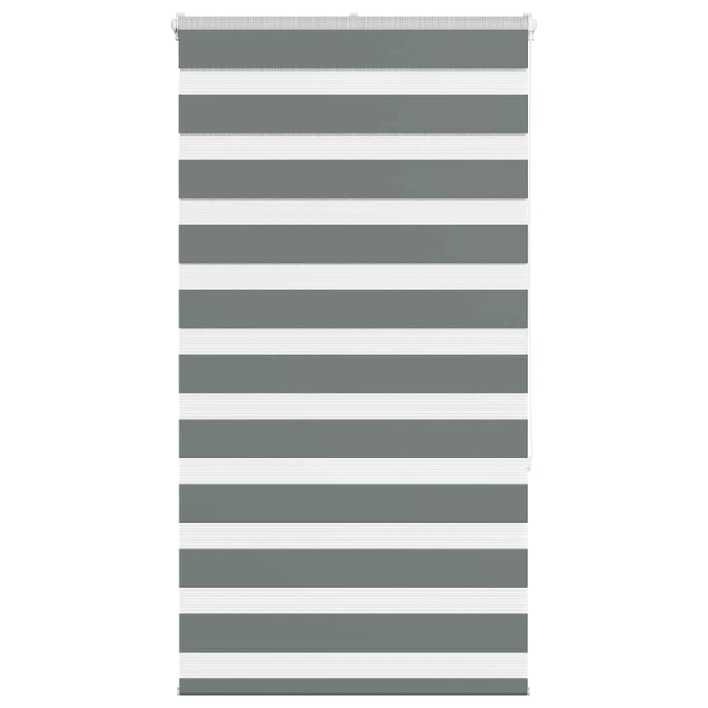 VidaXL zebra rullegardin 85x150 cm stofbredde 80,9 cm mørkegrå
