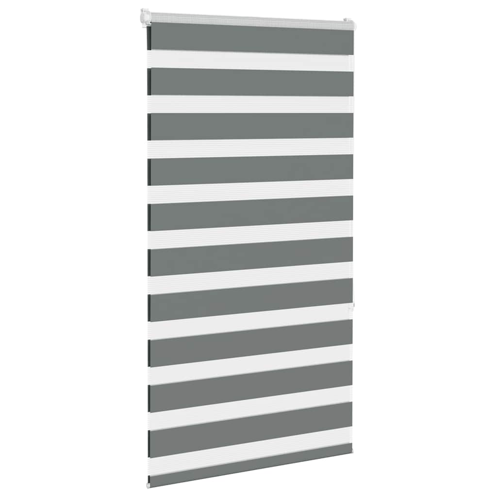 VidaXL zebra rullegardin 90x150 cm stofbredde 85,9 cm mørkegrå