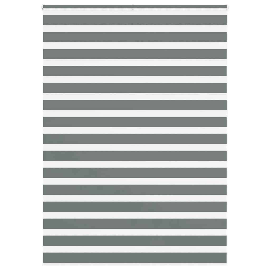 VidaXL zebra rullegardin 165x230 cm stofbredde 160,9 cm mørkegrå
