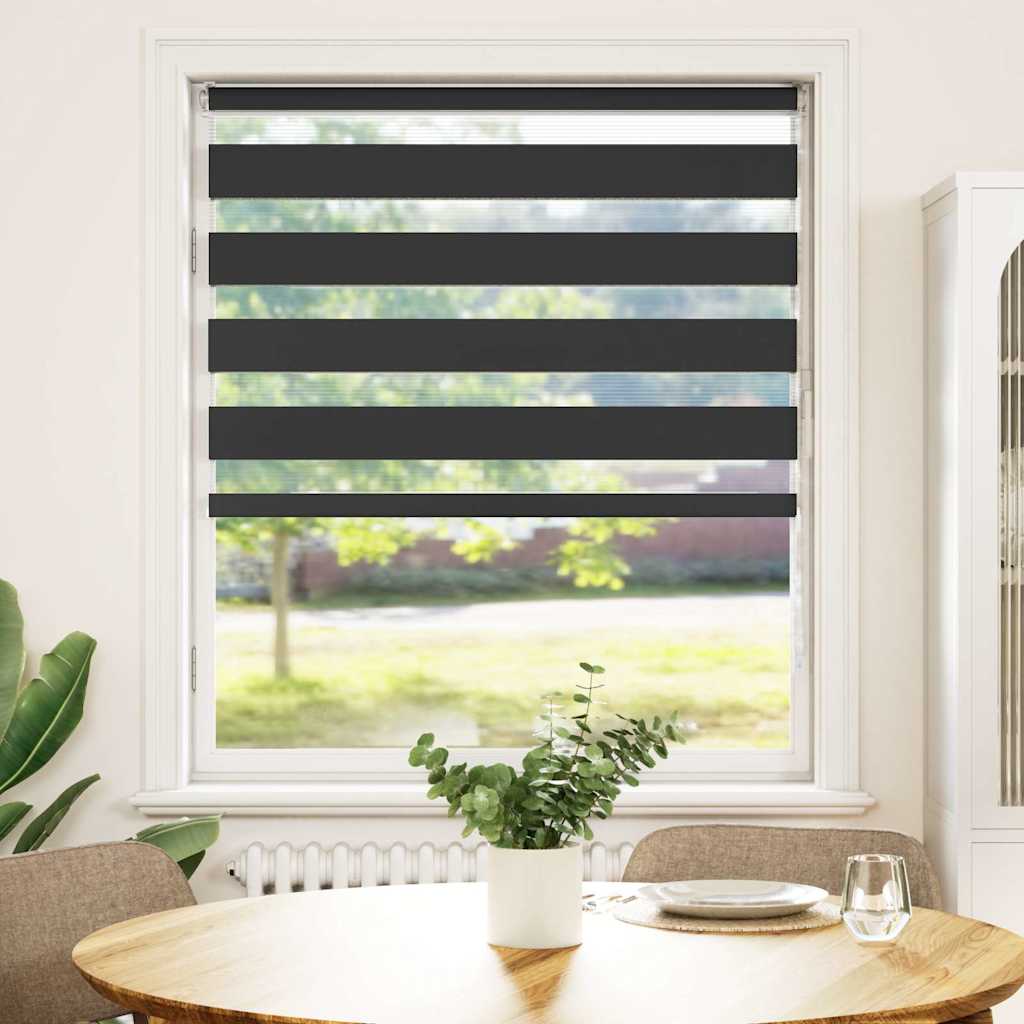 VidaXL zebra rullegardin 100x100 cm stofbredde 95,9 cm sort