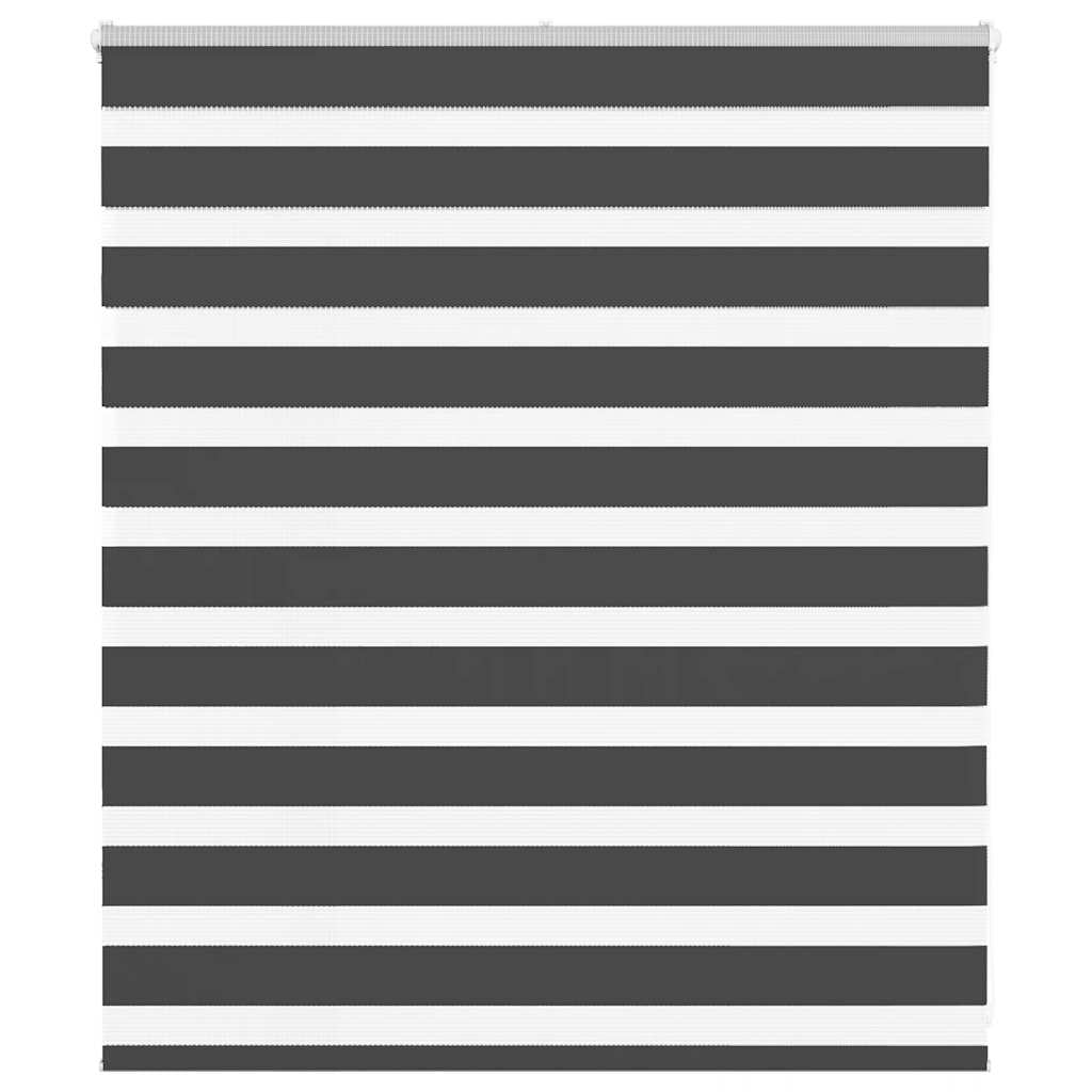 VidaXL zebra rullegardin 125x100 cm stofbredde 120,9 cm sort