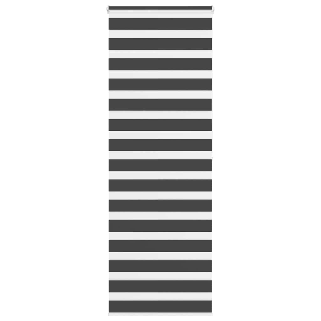 VidaXL zebra rullegardin 85x200 cm stofbredde 80,9 cm sort