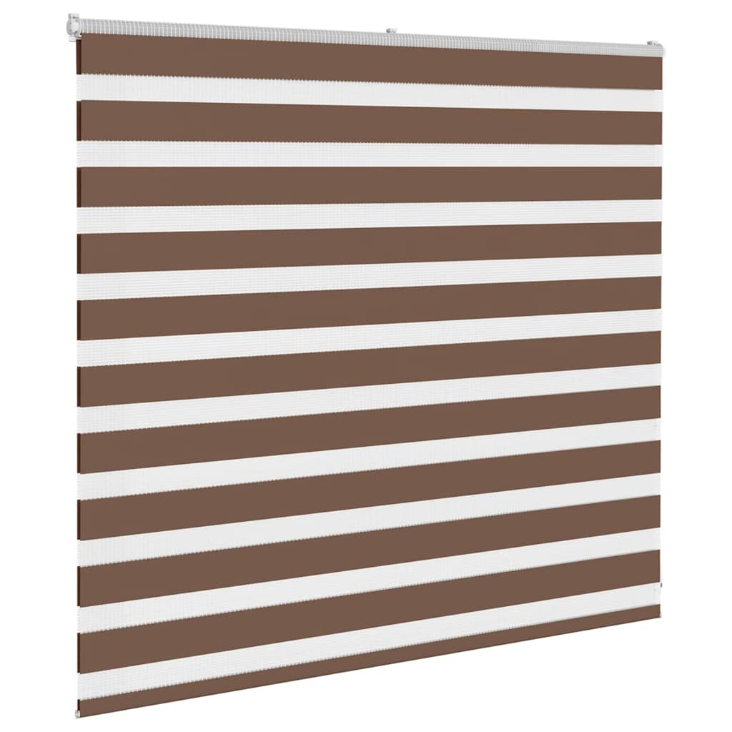 VidaXL zebra rullegardin 160x100 cm stof bredde 155,9 cm polyester brun