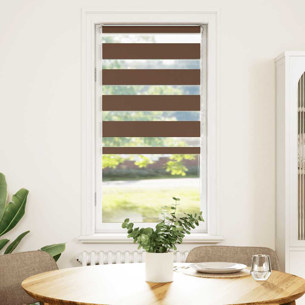 Vidaxx zebra rullegardin 55x150 cm stofbredde 50,9 cm polyester brun