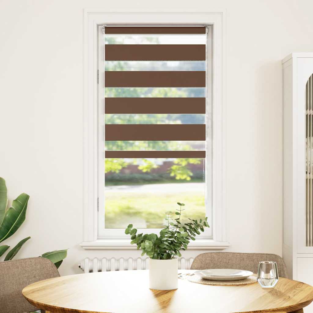 Vidaxx zebra rullegardin 65x150 cm stofbredde 60,9 cm polyester brun