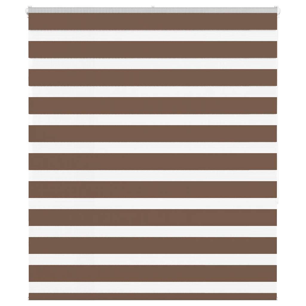 VidaXL zebra rullegardin 125x150 cm stof bredde 120,9 cm polyester brun