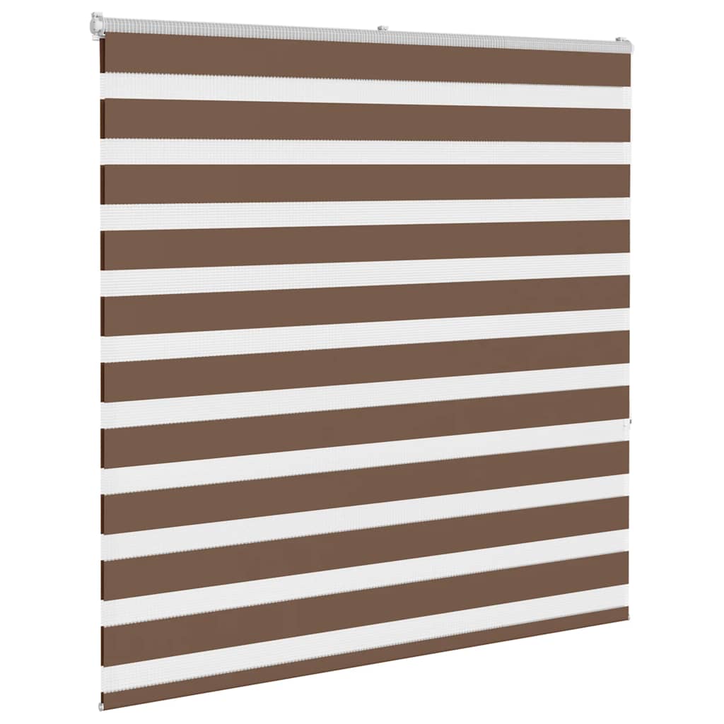 VidaXL zebra rullegardin 140x150 cm stof bredde 135,9 cm polyester brun