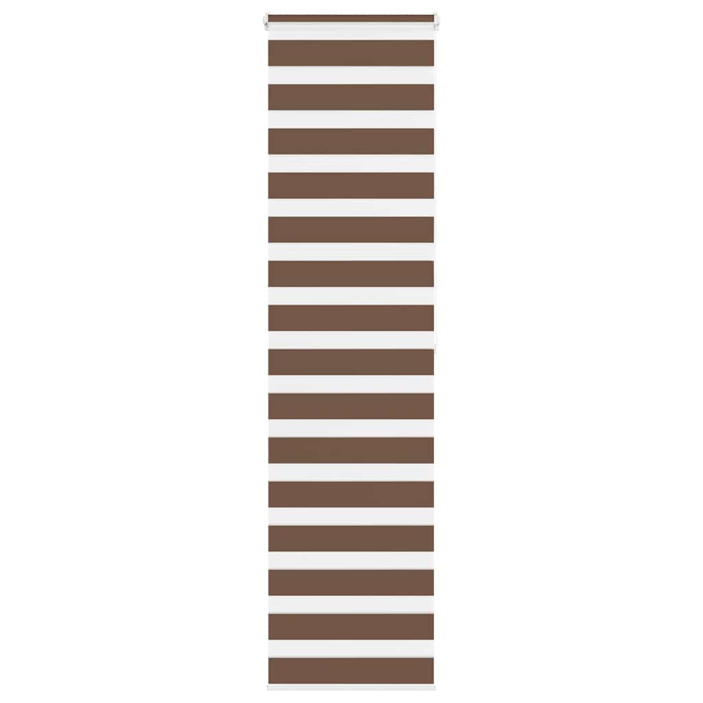 VidaXL zebra rullegardin 55x200 cm stofbredde 50,9 cm polyester brun