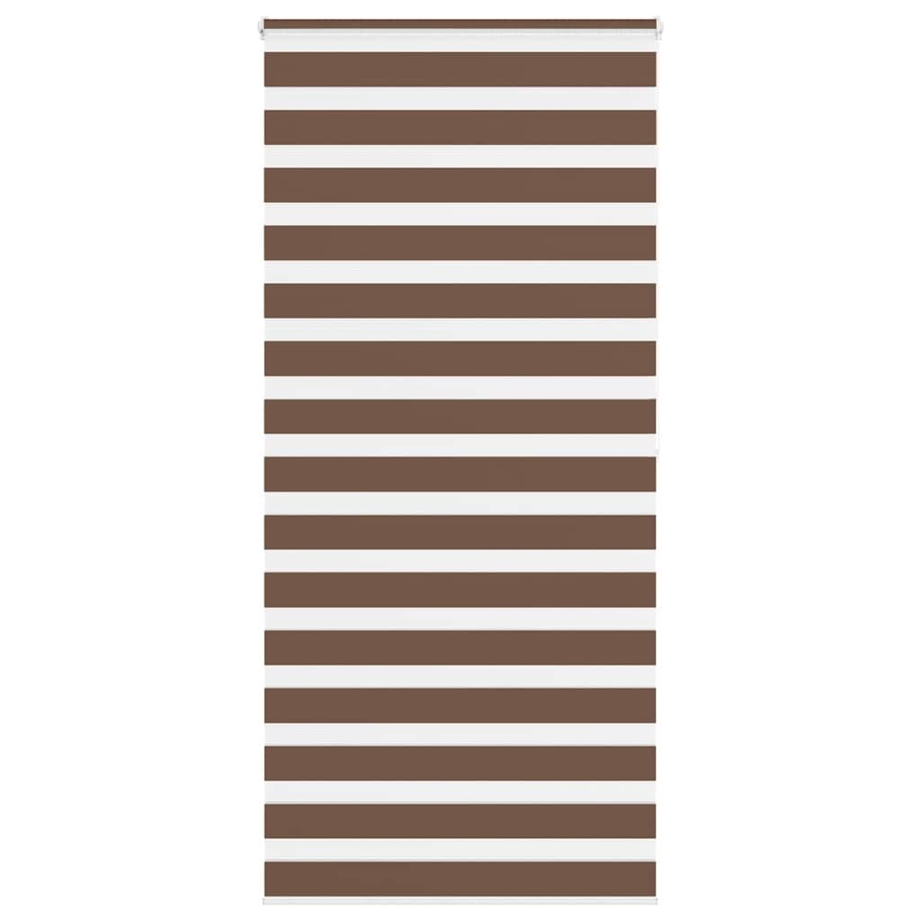 VidaXL zebra rullegardin 115x200 cm stof bredde 110,9 cm polyester brun