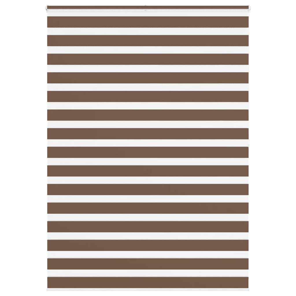 VidaXL zebra rullegardin 160x200 cm stof bredde 155,9 cm polyester brun