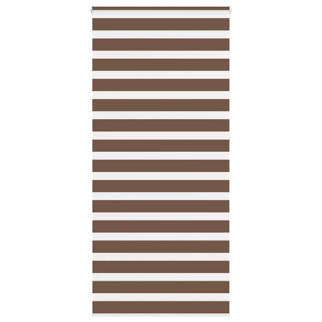 VidaXL zebra rullegardin 115x230 cm stofbredde 110,9 cm polyester brun