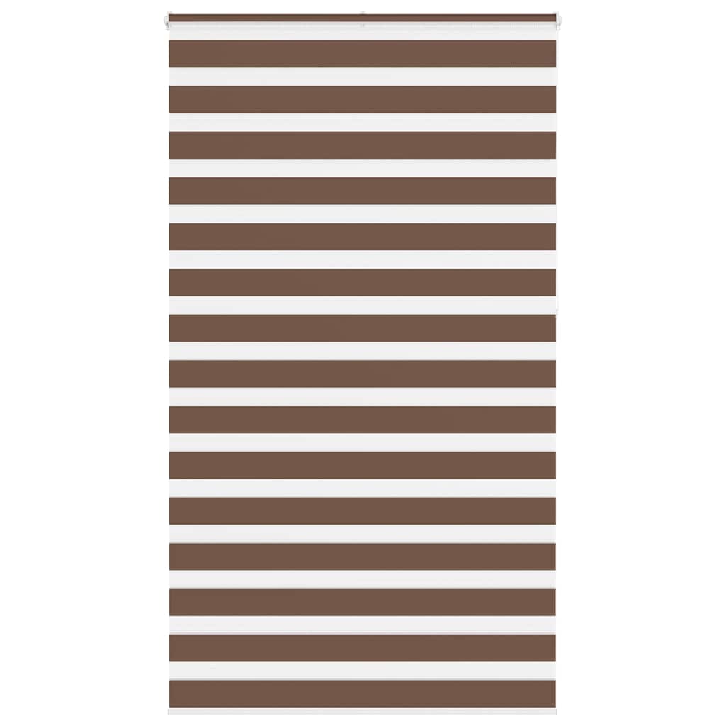 Vidaxx zebra rullegardin 125x230 cm stofbredde 120,9 cm polyester brun