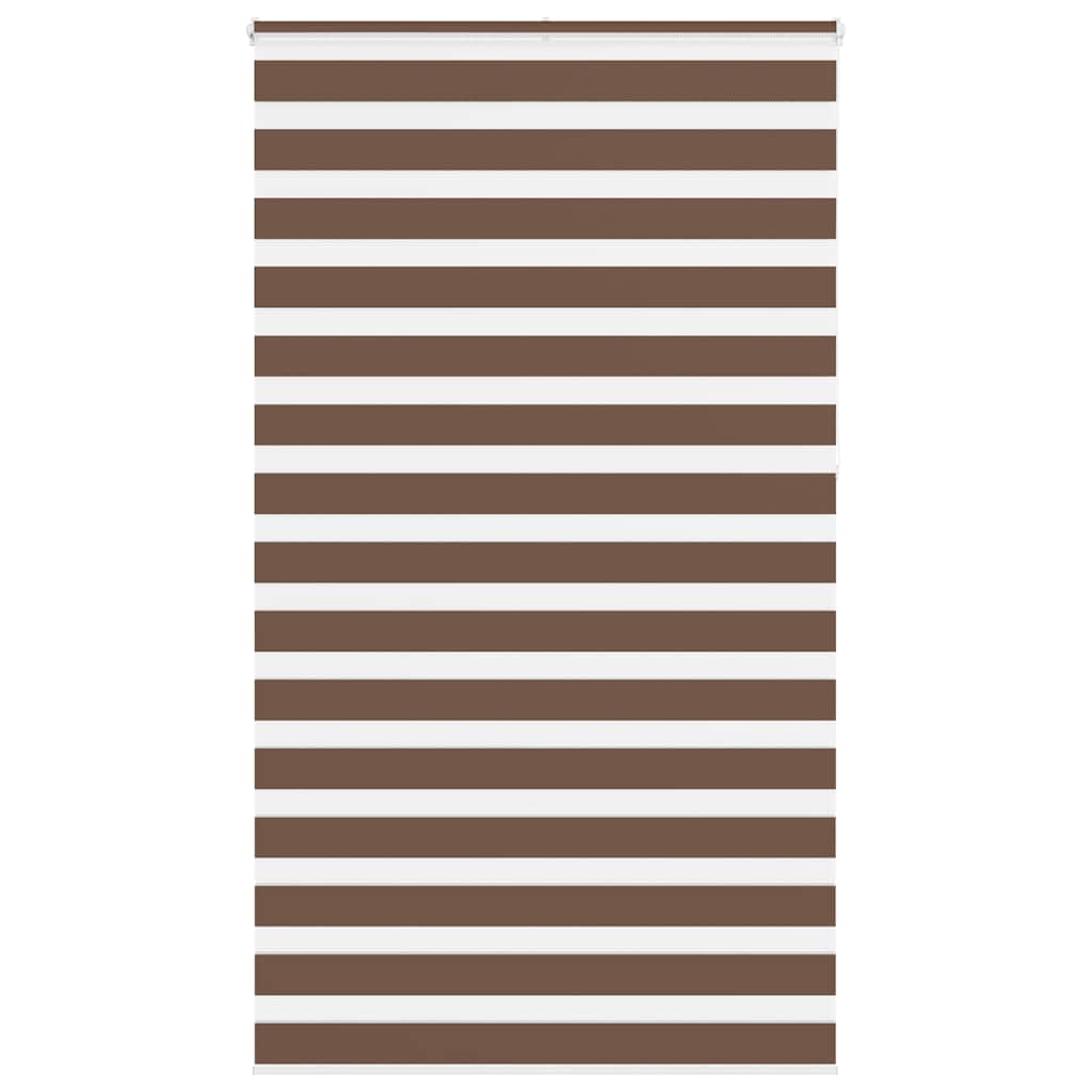 VidaXL zebra rullegardin 130x230 cm stof bredde 125,9 cm polyester brun