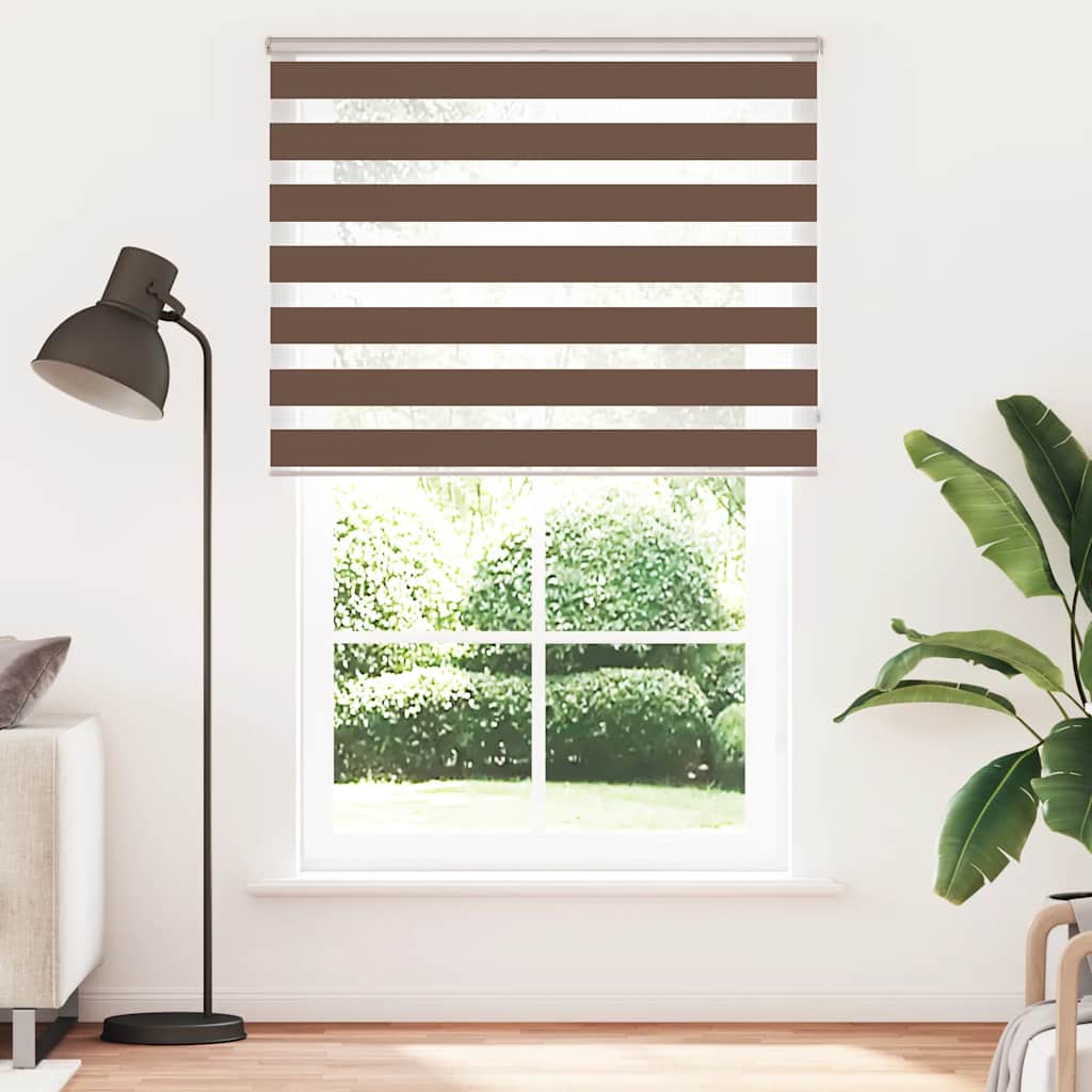 Vidaxx zebra rullegardin 145x230 cm stofbredde 140,9 cm polyester brun
