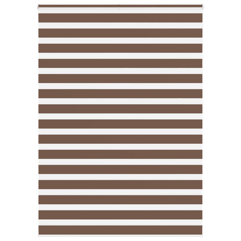 VidaXL zebra rullegardin 165x230 cm stofbredde 160,9 cm polyester brun
