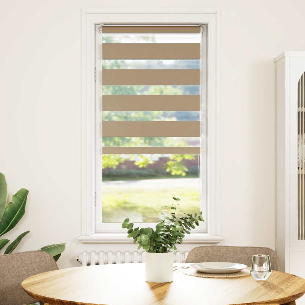 VidaXL zebragardin 60x100 cm stofbredde 55,9 cm polyester sandbrun