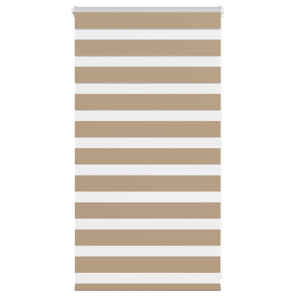 VidaXL zebragardin 85x100 cm stofbredde 80,9 cm polyester sandbrun