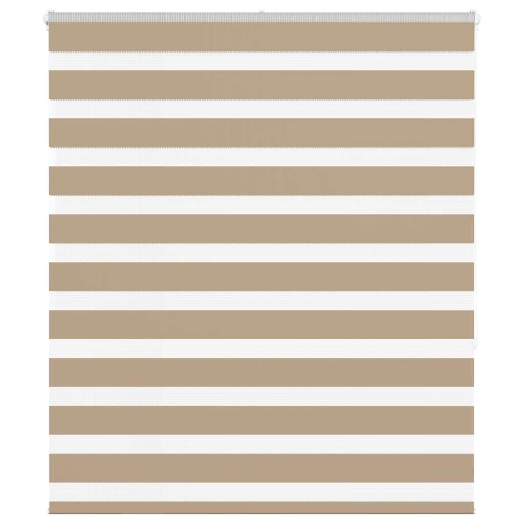 VidaXL zebragardin 130x150 cm stofbredde 125,9 cm polyester sandbrun