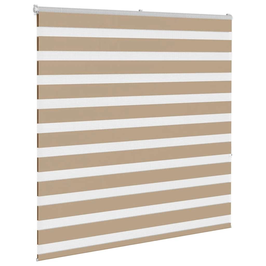VidaXL zebragardin 145x150 cm stofbredde 140,9 cm polyester sandbrun