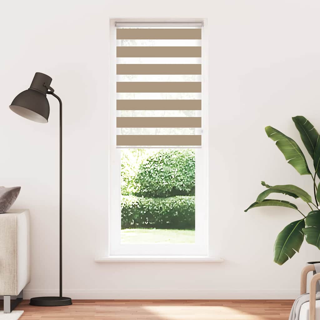 VidaXL zebragardin 80x230 cm stofbredde 75,9 cm polyester sandbrun