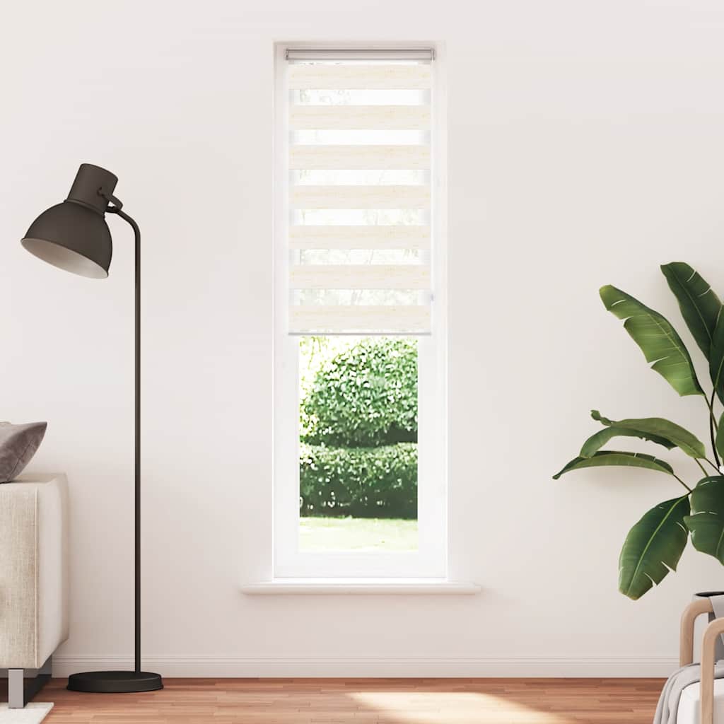 Vidaxx zebra rullegardin 65x200 cm stofbredde 60,9 cm marmorbeige