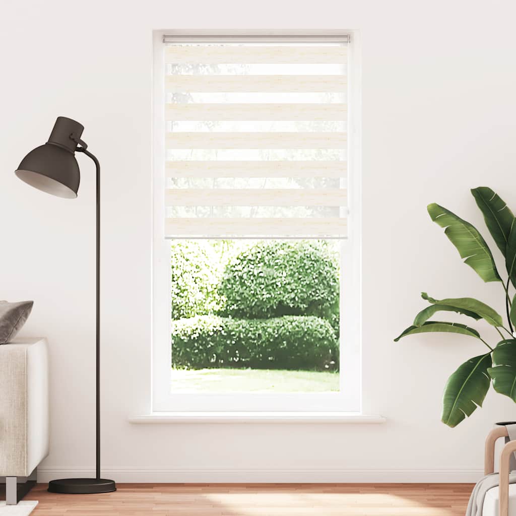 Vidaxx zebra rullegardin 115x200 cm stofbredde 110,9 cm marmor beige