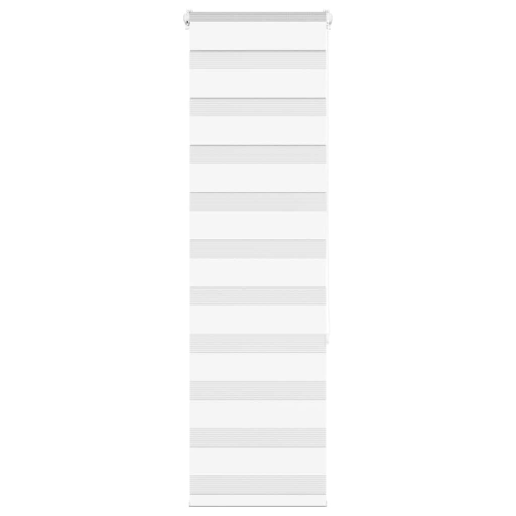 VidaXL zebra rullegardin 40x150 cm stofbredde 35,9 cm polyester hvid
